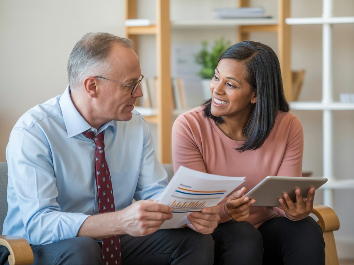 Healthcare advisor helping a senior compare Medigap options