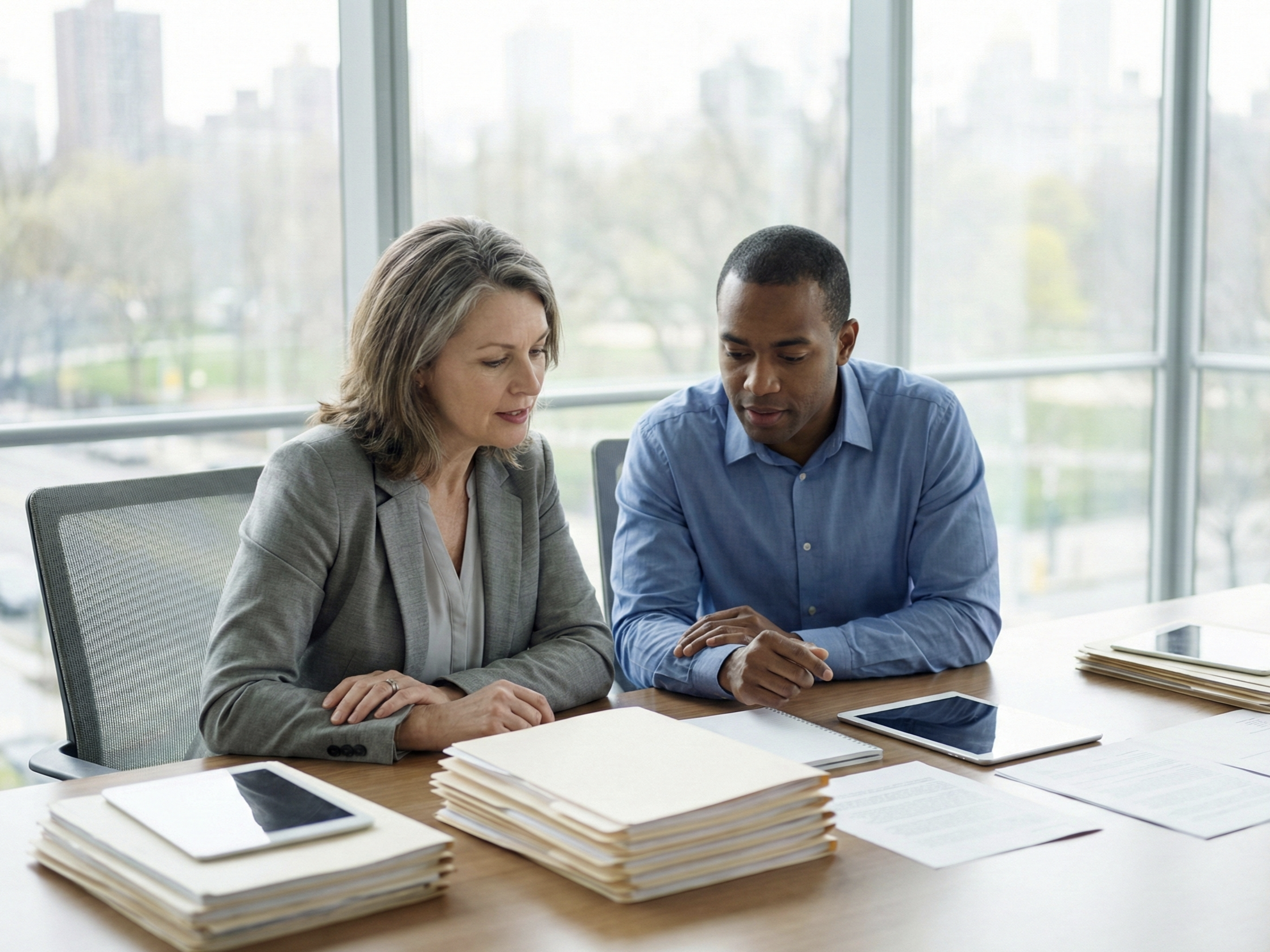 Board meeting discussing legal protections through D&O liability insurance