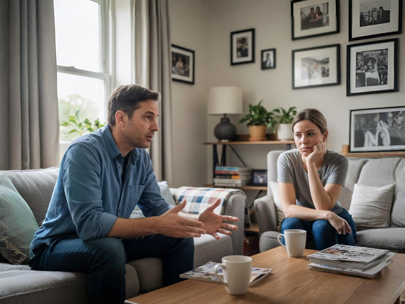 A casual conversation where important advice is heard but not taken seriously