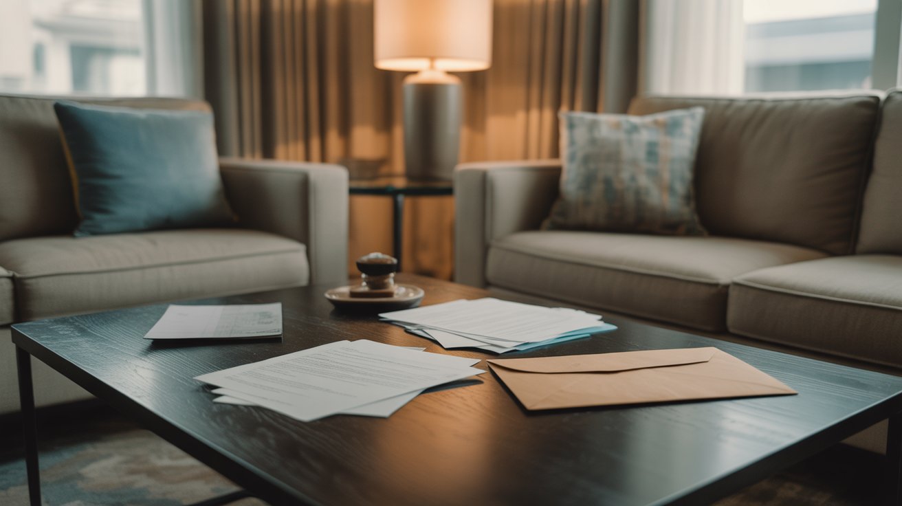 A quiet everyday moment where important insurance details remain unopened